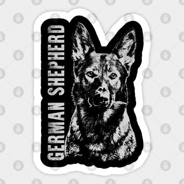 German Shepherd Dog - GSD Sticker by Nartissima